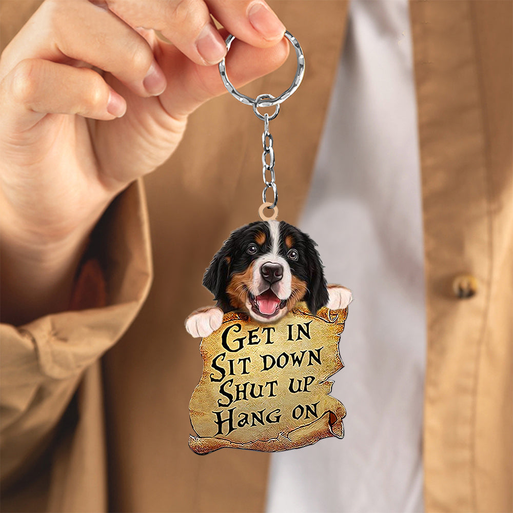 Bernese Mountain Dog get in Bernese Mountain Dog love Keychain