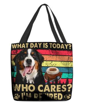 Bernese Mountain Who Cares-Cloth Tote Bag