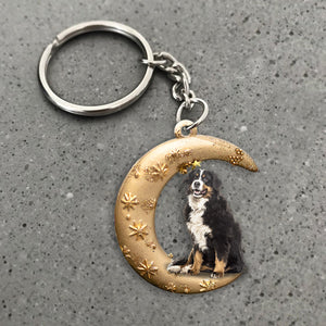 Bernese Mountain (2)-Dog & Moon Flat Acrylic Keychain