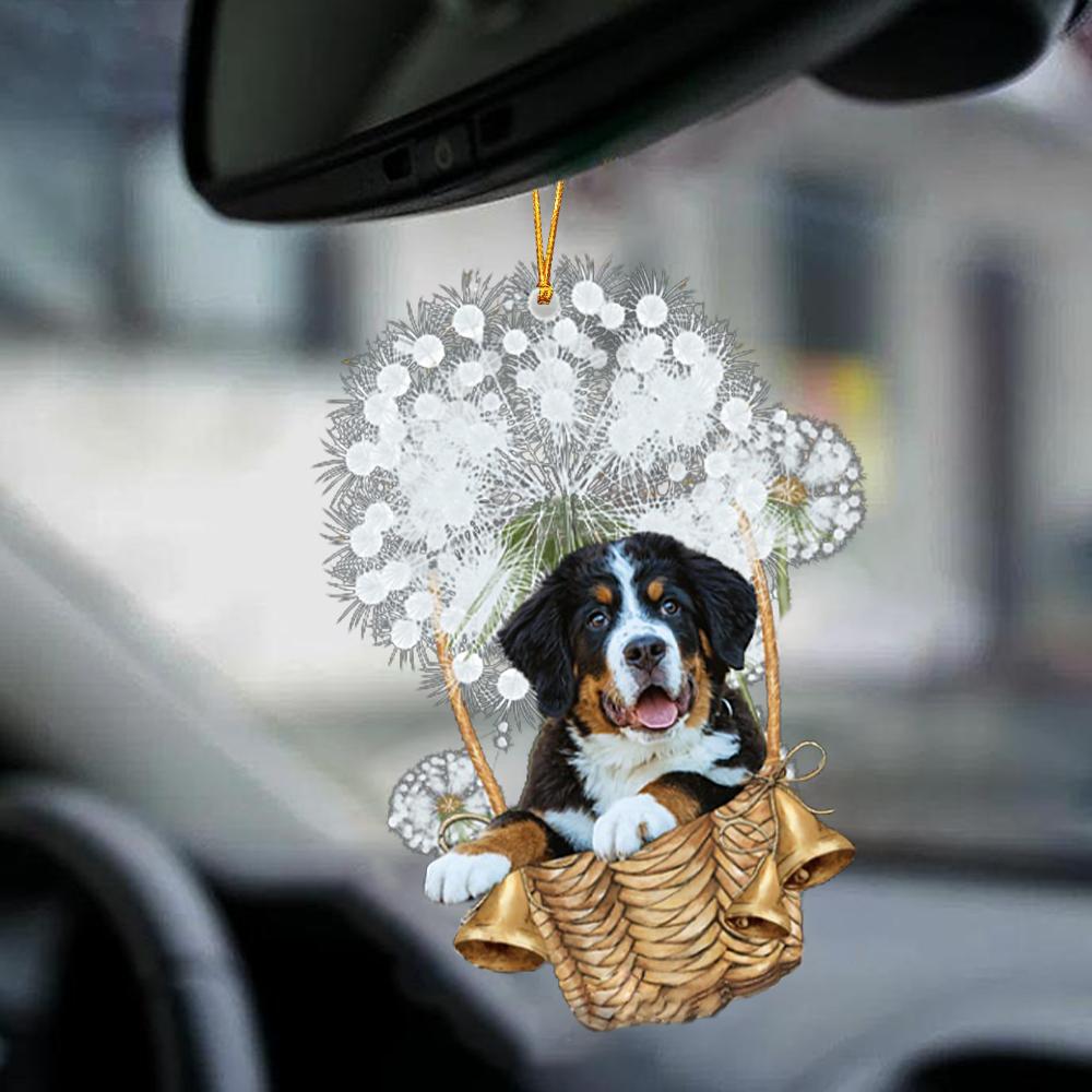 Bernese Mountain-Dandelion-Two Sided Ornament