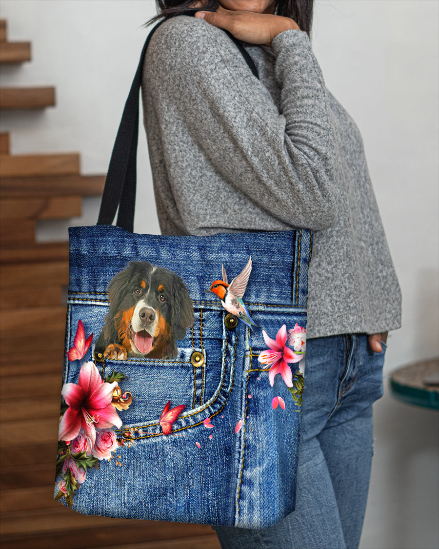 Bernese mountain-Lily Cloth Tote Bag