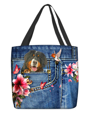 Bernese mountain-Lily Cloth Tote Bag