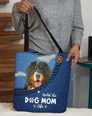 Bernese mountain-Dog Mom Life-Cloth Tote Bag