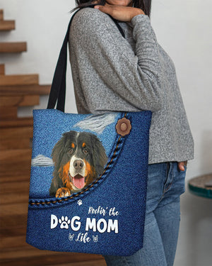 Bernese mountain-Dog Mom Life-Cloth Tote Bag