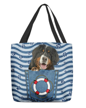 Bernese mountain On Board-Cloth Tote Bag