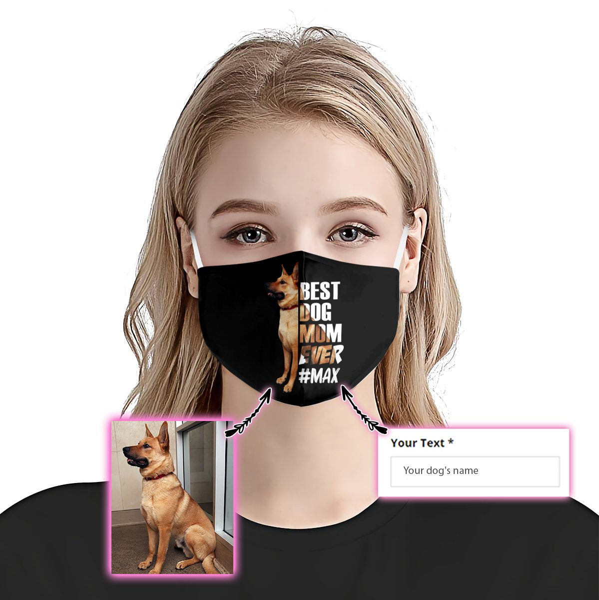 Best Dog Mom Ever EZ07 2105 Custom Face Mask