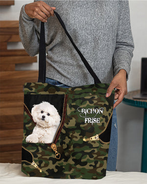 Bichon-Frise2 Camo Cloth Tote Bag