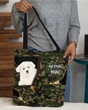 Bichon-Frise3 Camo Cloth Tote Bag