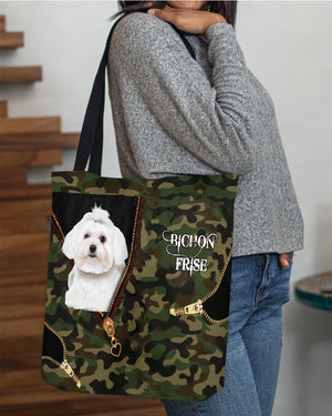 Bichon-Frise Camo Cloth Tote Bag