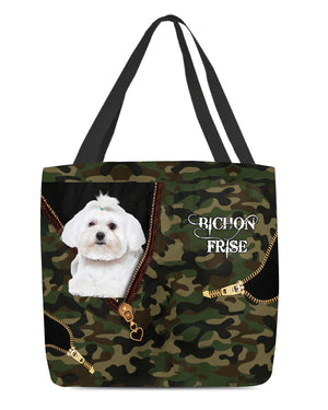 Bichon-Frise Camo Cloth Tote Bag