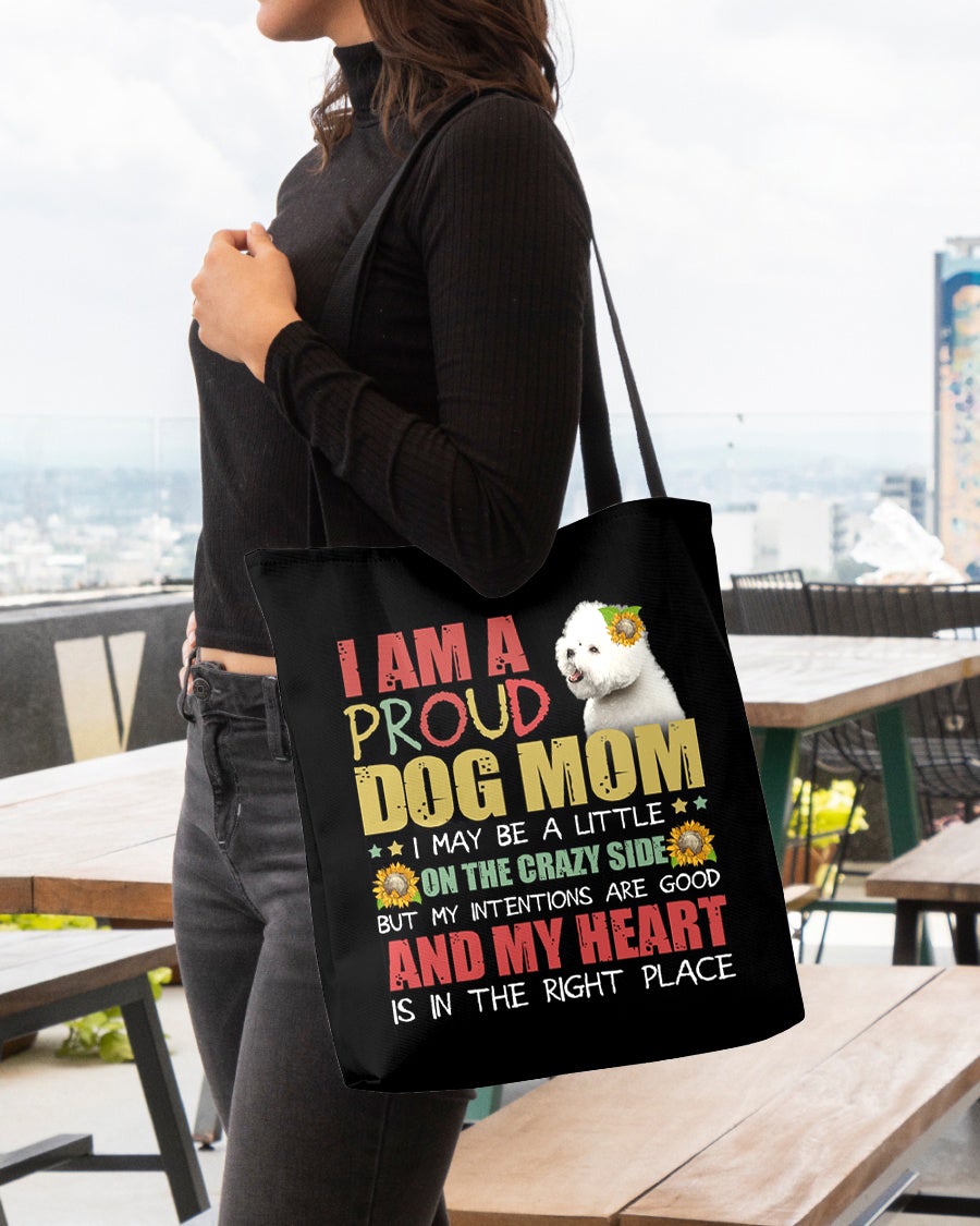 Bichon-Right Place-Cloth Tote Bag