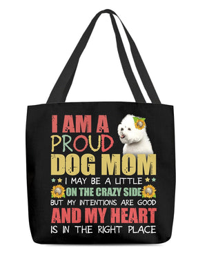 Bichon-Right Place-Cloth Tote Bag