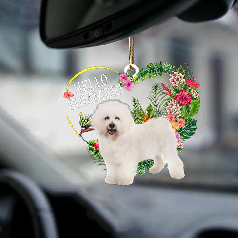 Bichon Frise-Hello Summer-Two Sided Ornament