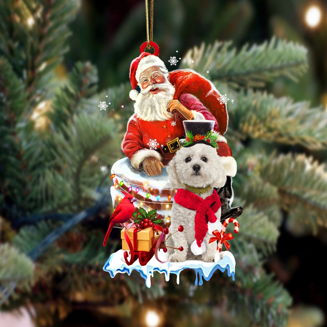 Bichon Frise-Christmas Chimney Two Sided Ornament