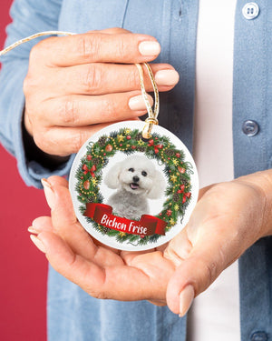 Bichon Frise-Noel Circle-Two Sided Ornament