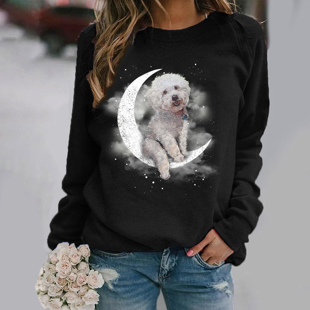 Bichon Frise -Sit On The Moon- Premium Sweatshirt