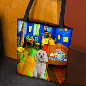 Bichon Frise 1 in the bedroom-Cloth Tote Bag