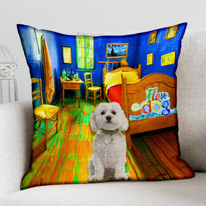 Bichon Frise 1 In the Bedroom-Pillow Case