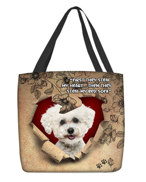 Bichon Frise 2-Torn Cloth Tote Bag