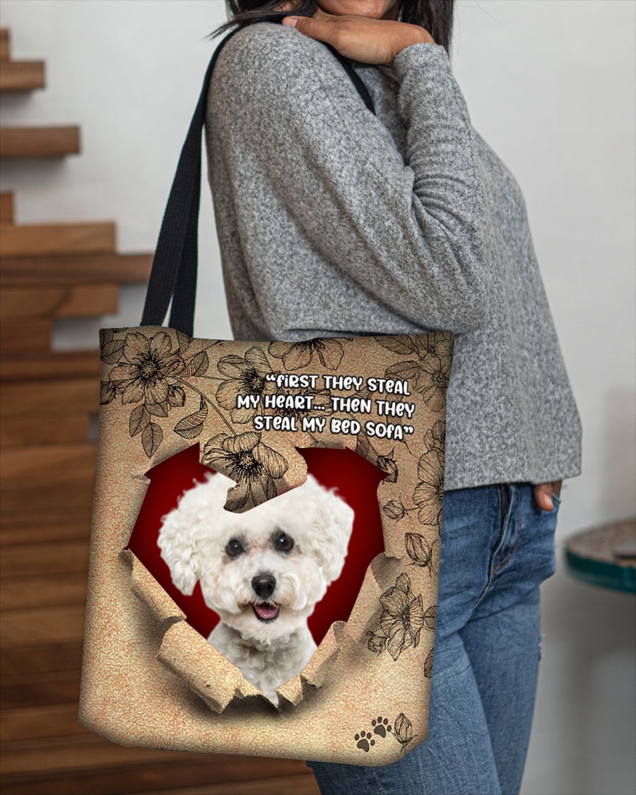 Bichon Frise 2-Torn Cloth Tote Bag