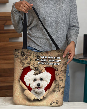 Bichon Frise 2-Torn Cloth Tote Bag