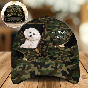 Bichon Frise2 Camo Cap