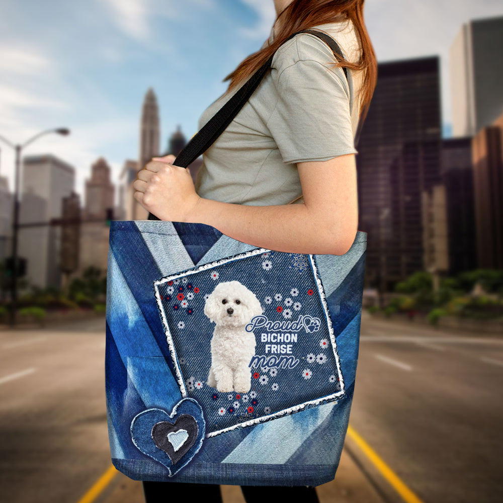 Bichon Frise 2 Pround Mom2-Cloth Tote Bag