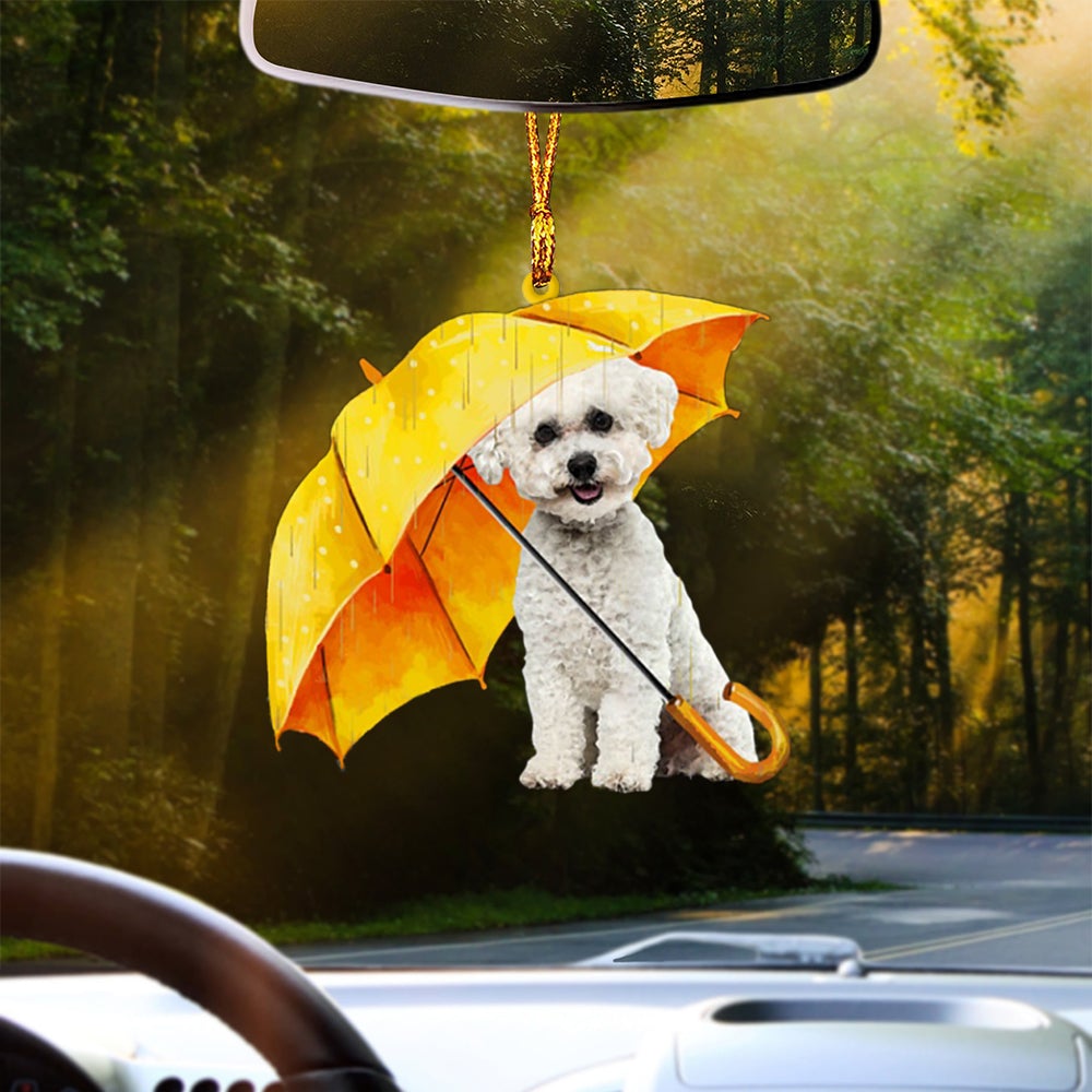 Bichon Frise 3-The Umbrella Two Sides Ornament