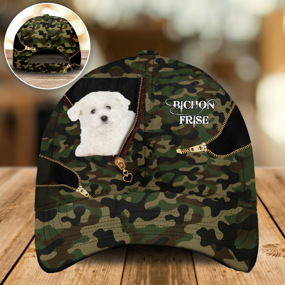 Bichon Frise3 Camo Cap