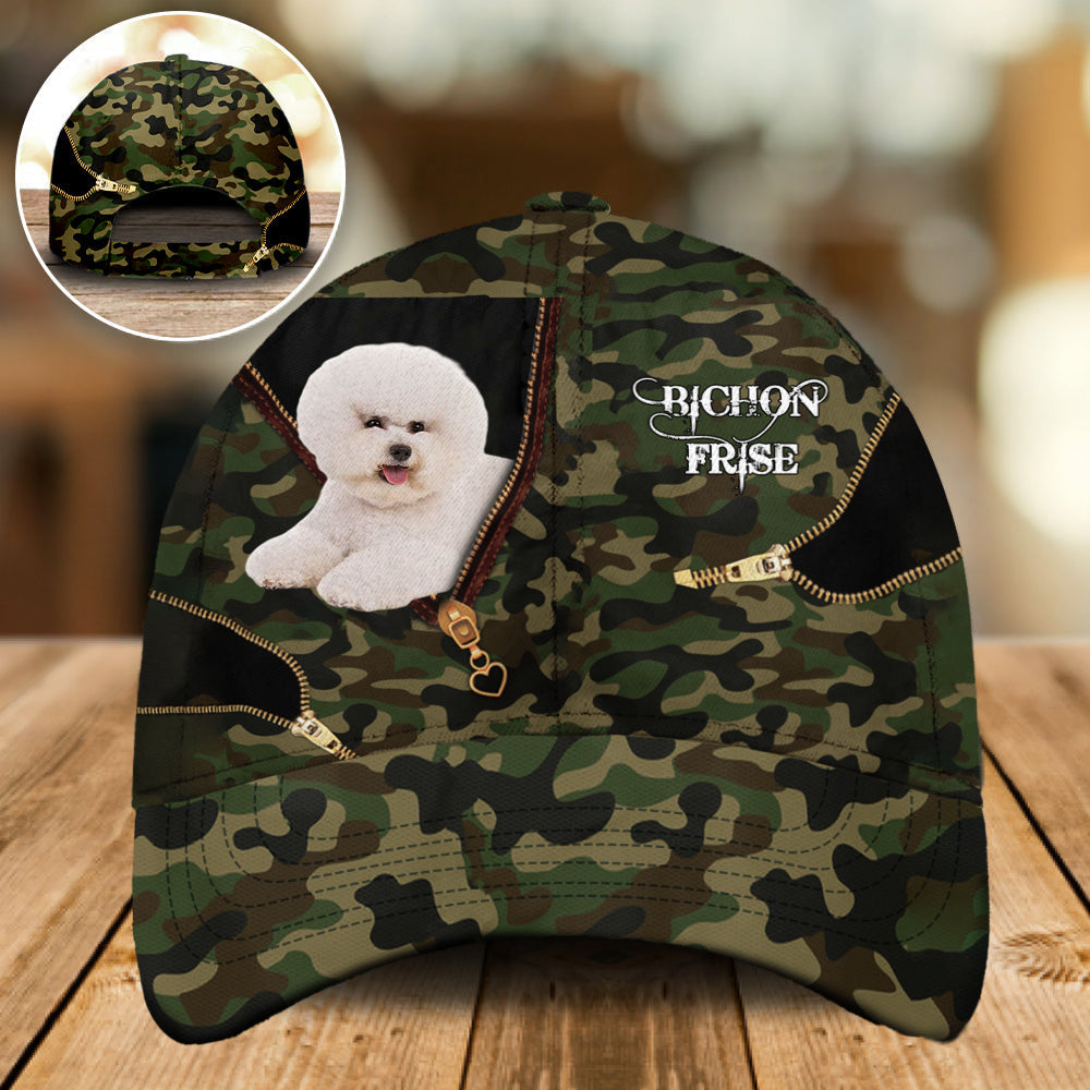 Bichon Frise4 Camo Cap