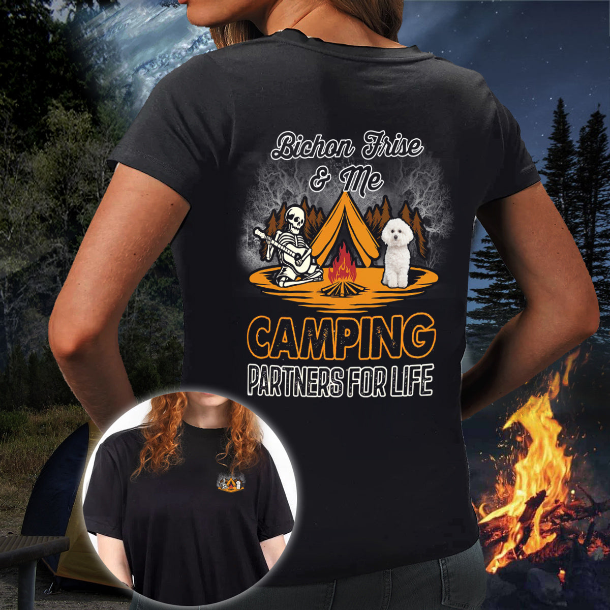 Bichon Frise Camping Partners T-shirt