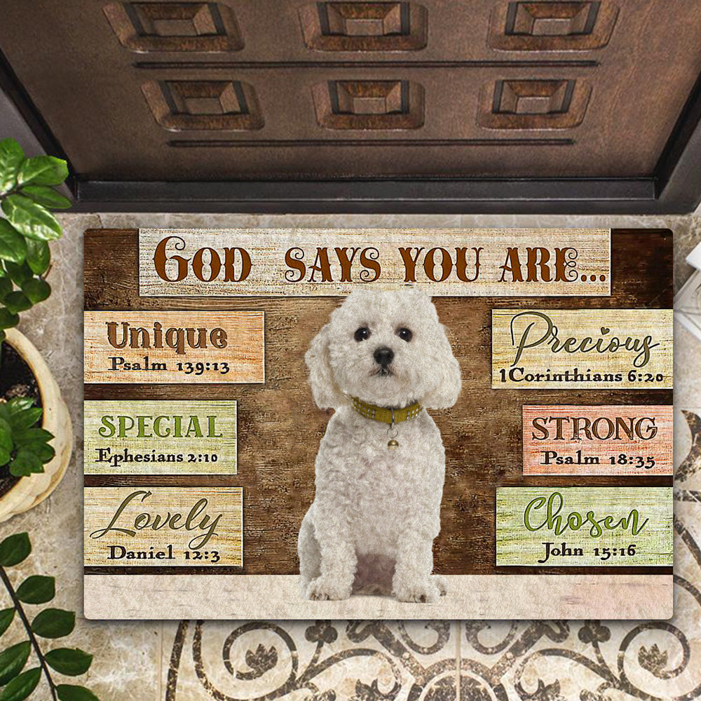 Bichon  Frise God Says You Are Doormat