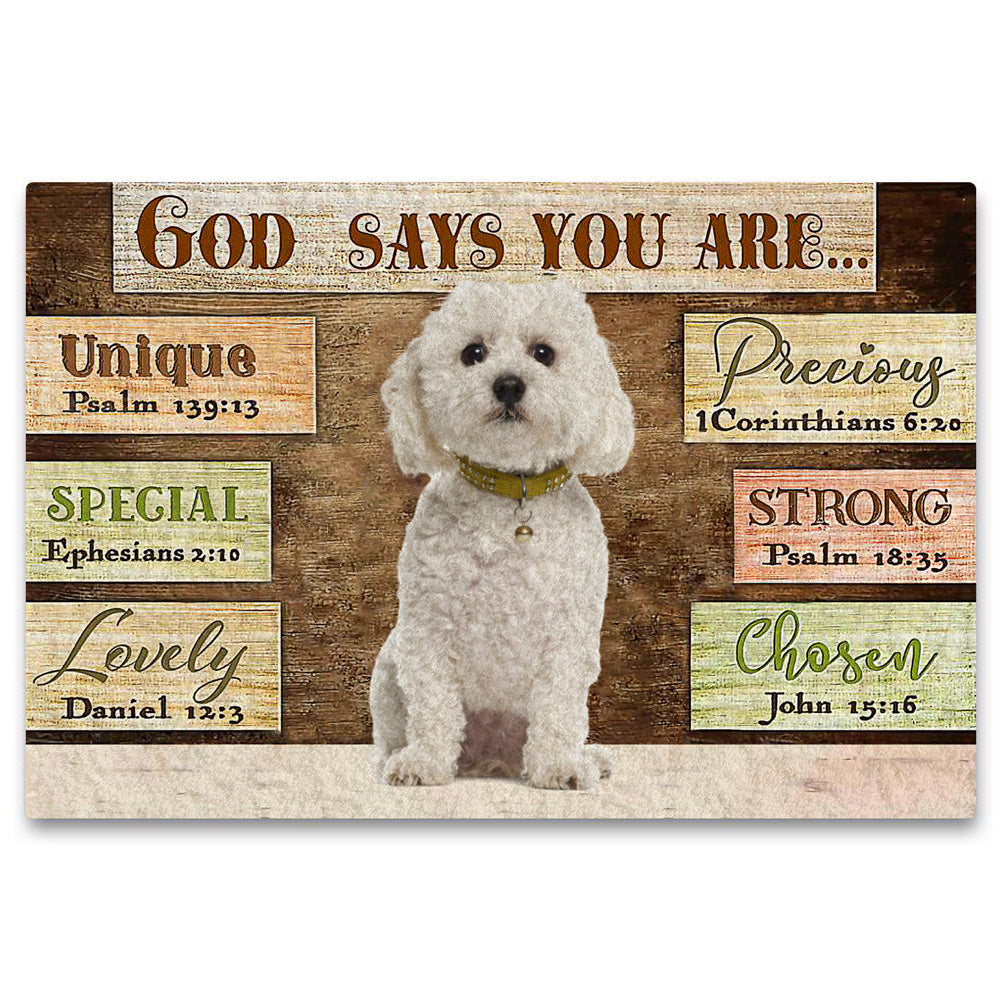 Bichon  Frise God Says You Are Doormat