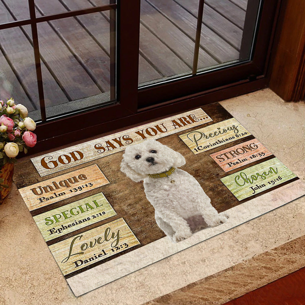 Bichon  Frise God Says You Are Doormat