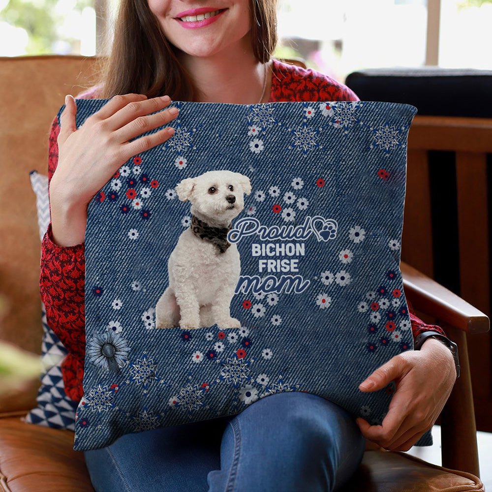 Bichon Frise Pround Mom-Pillow Case