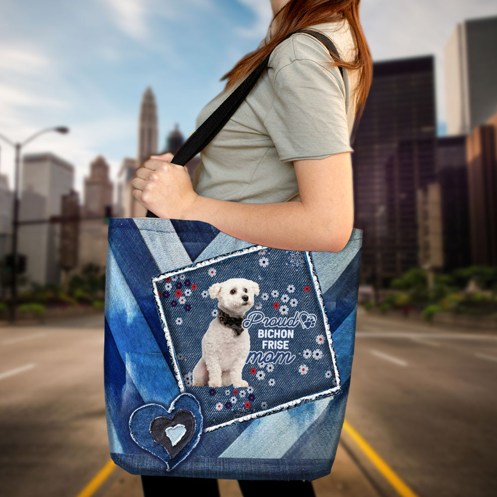 Bichon Frise Pround Mom2-Cloth Tote Bag