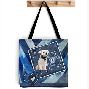 Bichon Frise Pround Mom2-Cloth Tote Bag