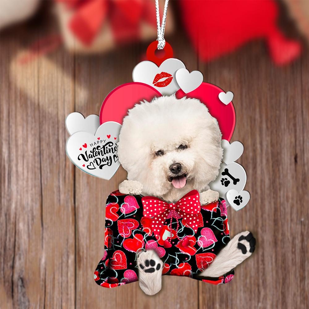 Bichon Frise Valentine's Day Sleeping Bag-Two Sides Ornament