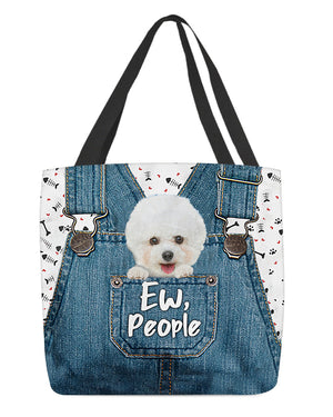 Bichon frise-EW people-Cloth Tote Bag