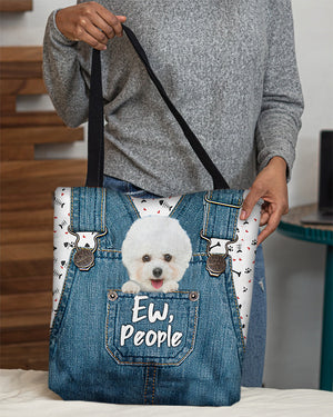 Bichon frise-EW people-Cloth Tote Bag