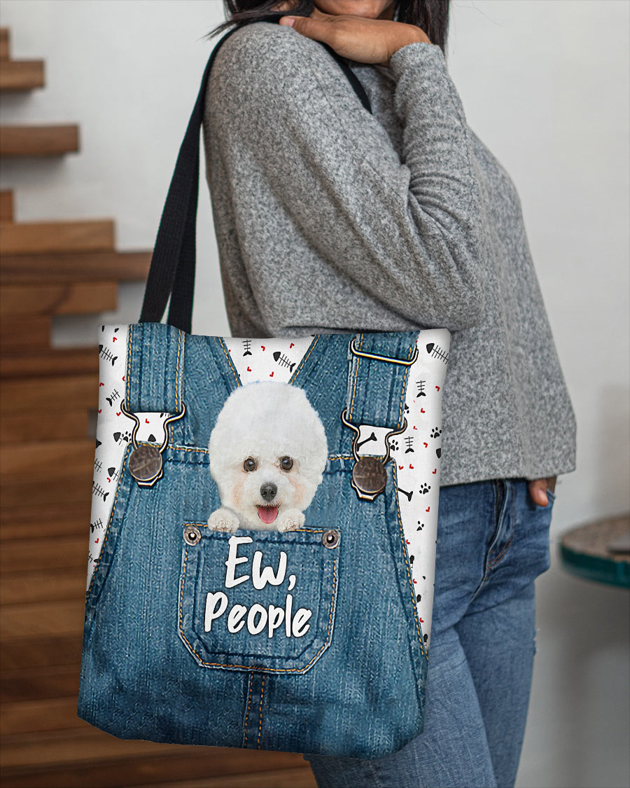 Bichon frise-EW people-Cloth Tote Bag