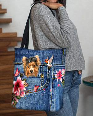 Biewer Terrier-Lily Cloth Tote Bag