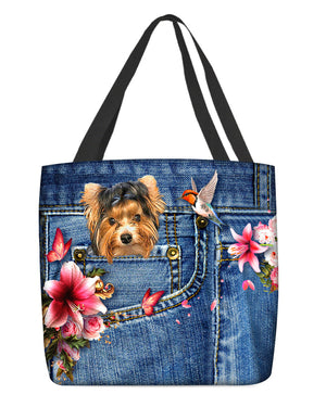 Biewer Terrier-Lily Cloth Tote Bag