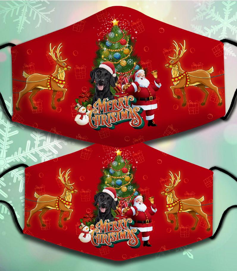 Bla Labrador2-Santa Claus&Dog-Veil