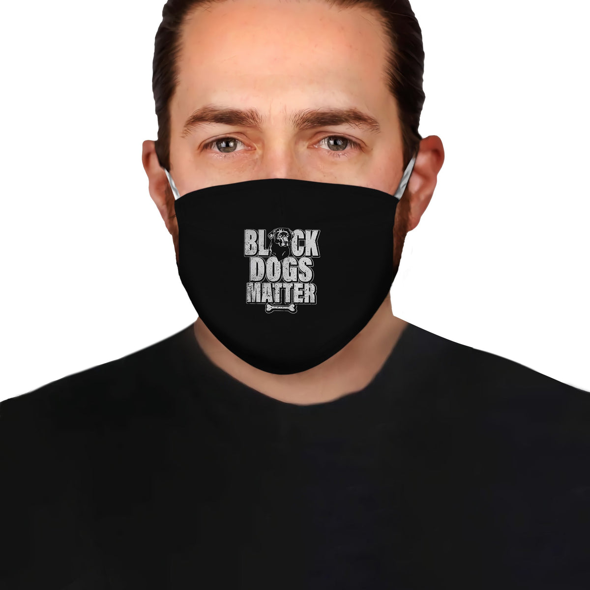 Black dogs matter EZ15 2106 Face Mask