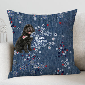 Black Cavapoo Pround Mom-Pillow Case