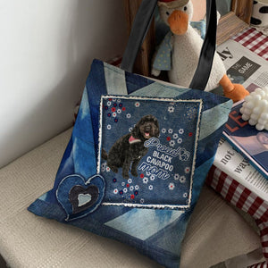 Black Cavapoo Pround Mom2-Cloth Tote Bag