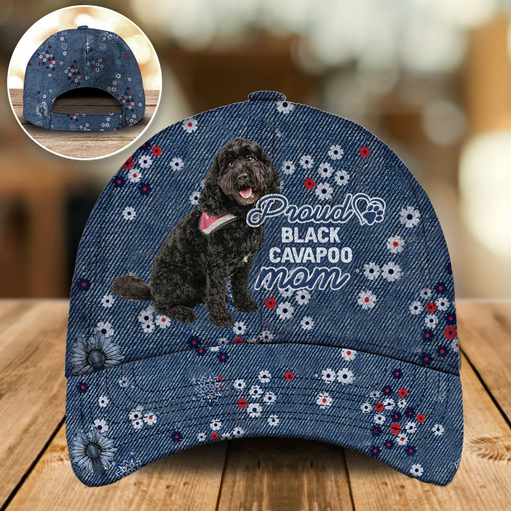 Black Cavapoo-Pround mom-Cap