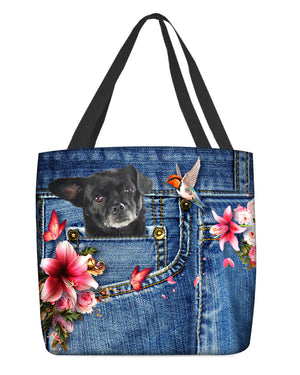 Black Chug-Lily Cloth Tote Bag