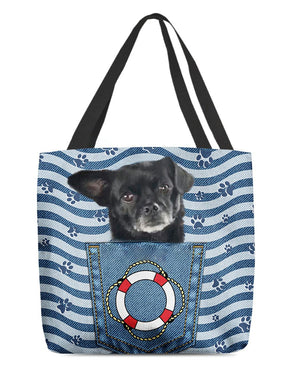 Black Chug On Board-Cloth Tote Bag